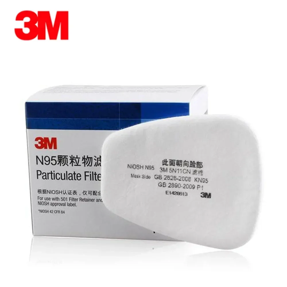 Dust Mask Construction - 10 adet/kutu 3M 5N11 Pamuk Filtreler