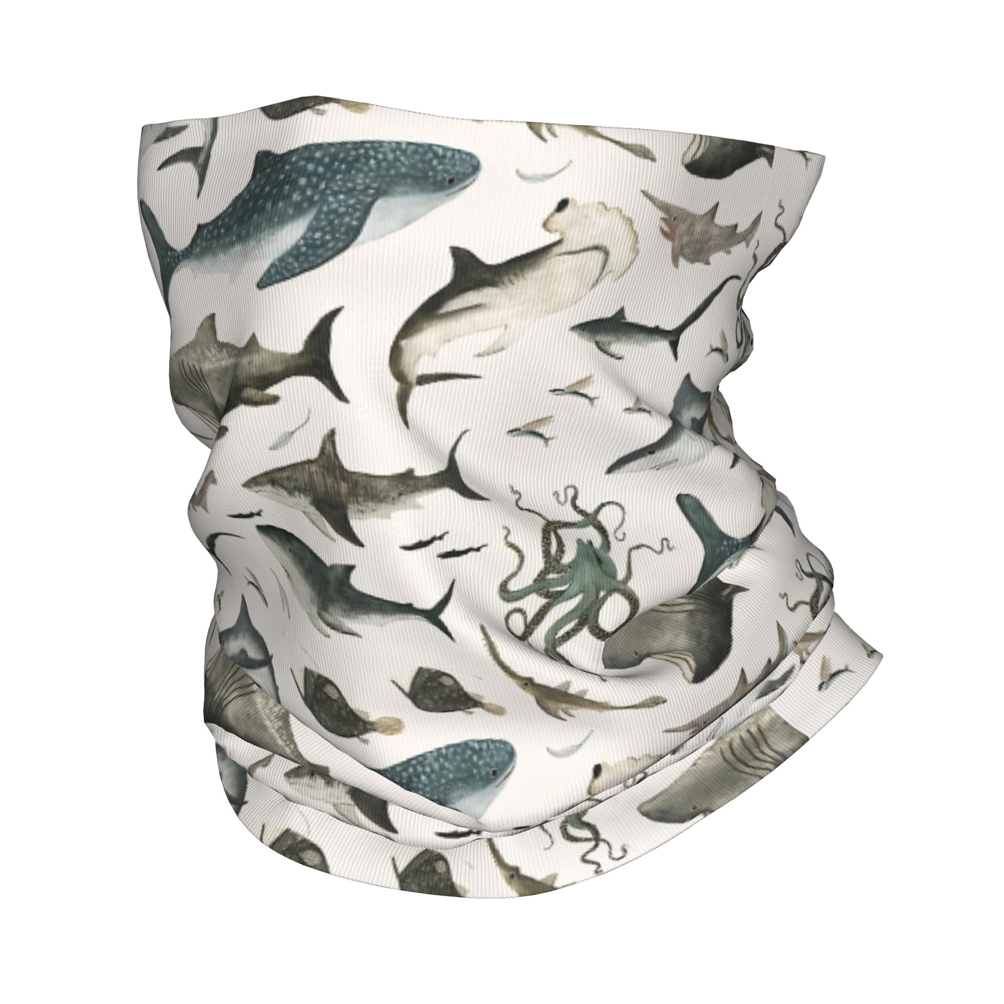 Köpekbalığı Okyanus Hayvanı Kö - Neck Gaiter Face Cover incelemesi ve fiyatı